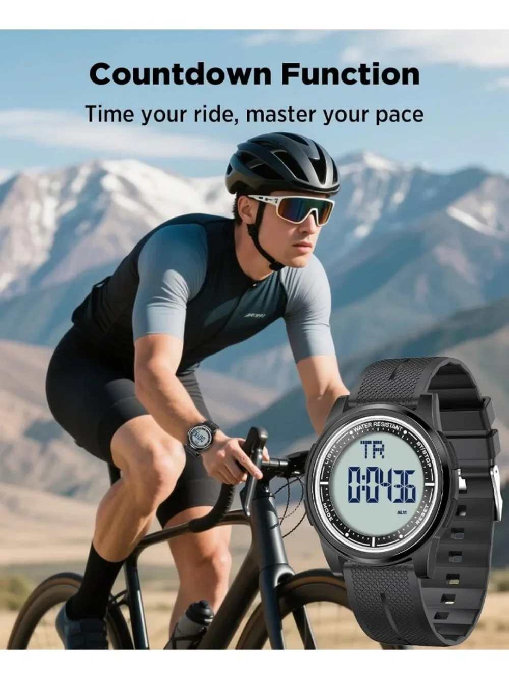 Ultra-Thin Waterproof Digital Sports Watch for Men & Women - 50M, Lightweight